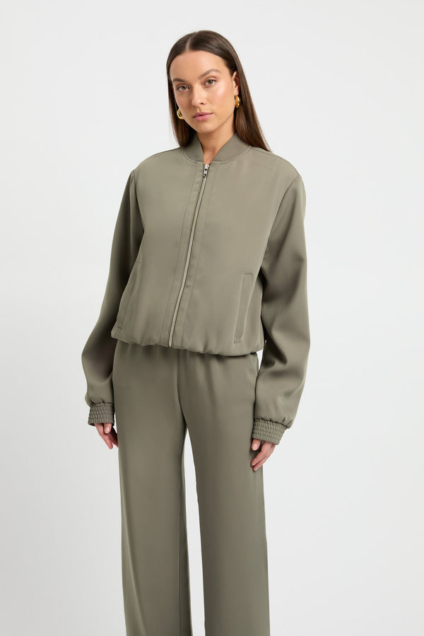 Kookai Maria Bomber Jacket Sicilian Olive