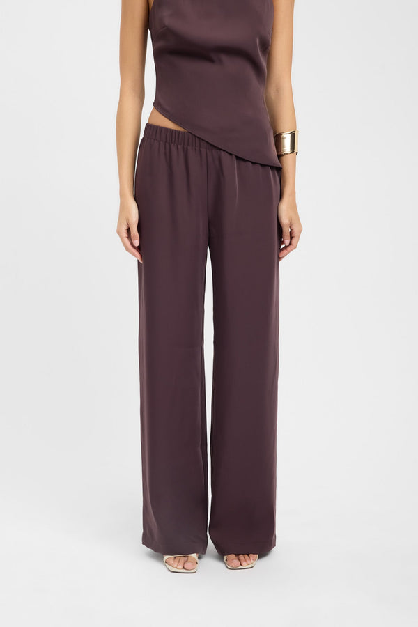 Kookai Maria Elastic Pant Dark Mahogany