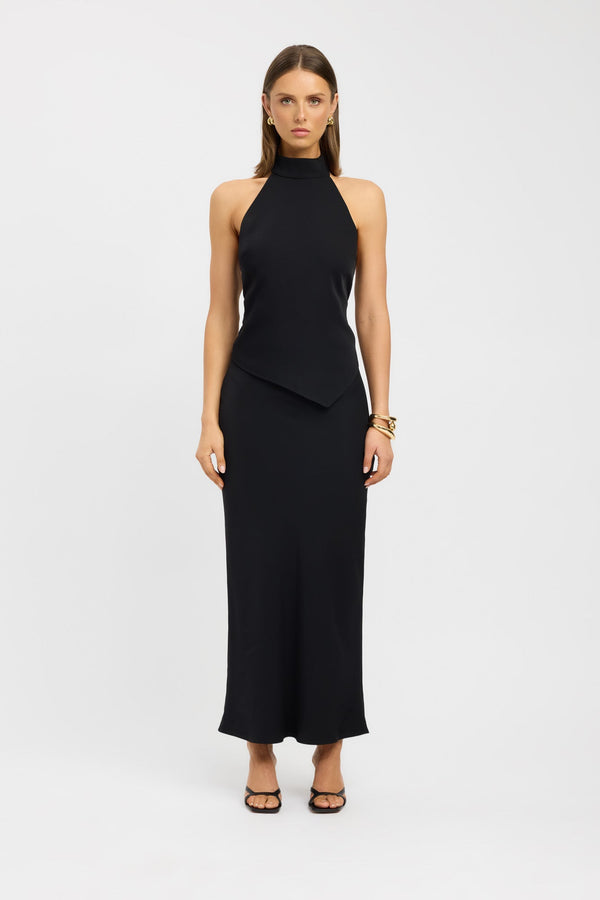 kookai Maria Halter Tie Top Black