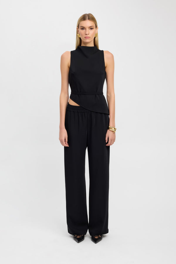 Kookai Maria High Cowl Top Black