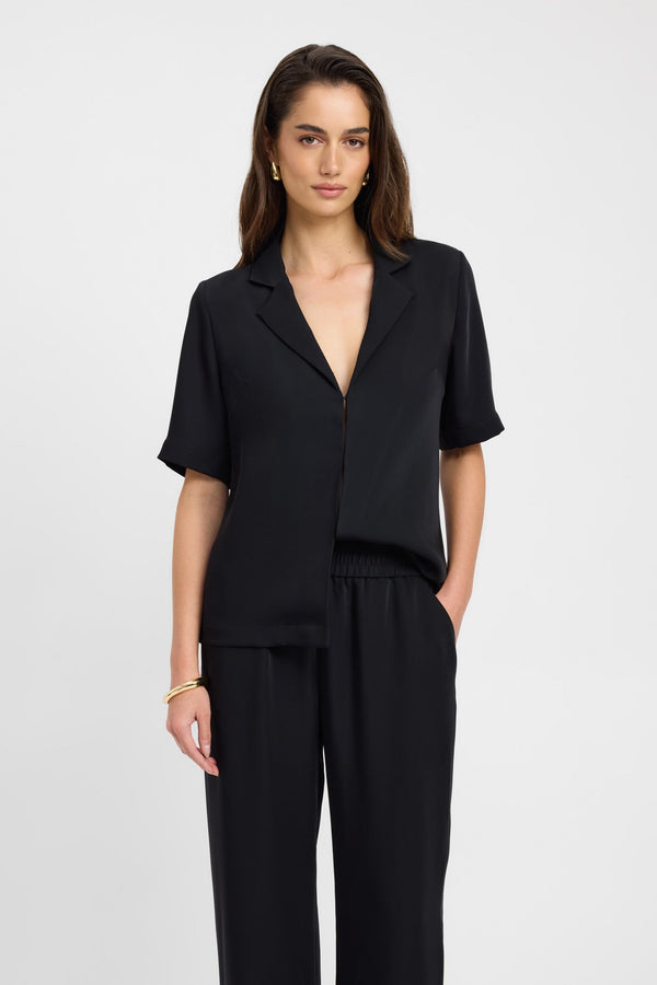 Kookai Maria Short Sleeve Shirt Black