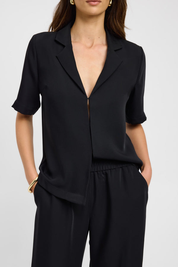 Kookai Maria Short Sleeve Shirt Black