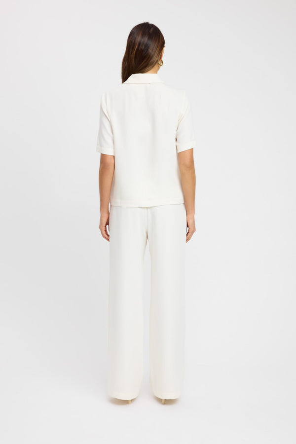 Kookai Maria Short Sleeve Shirt Coconut Milk