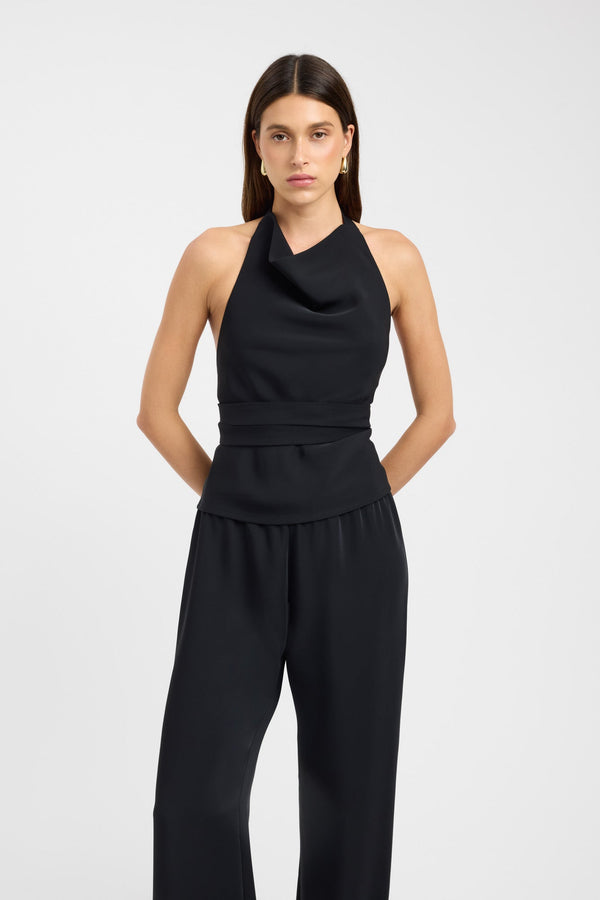 Kookai Maria Tie Top Black