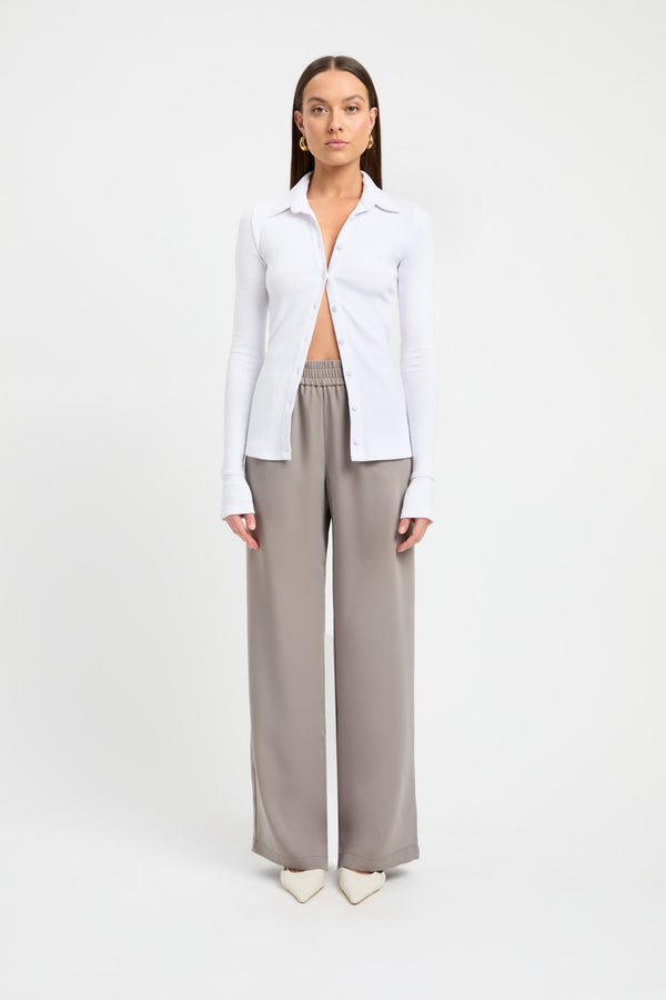 Kookai Maria Wide Leg Pant Brindle