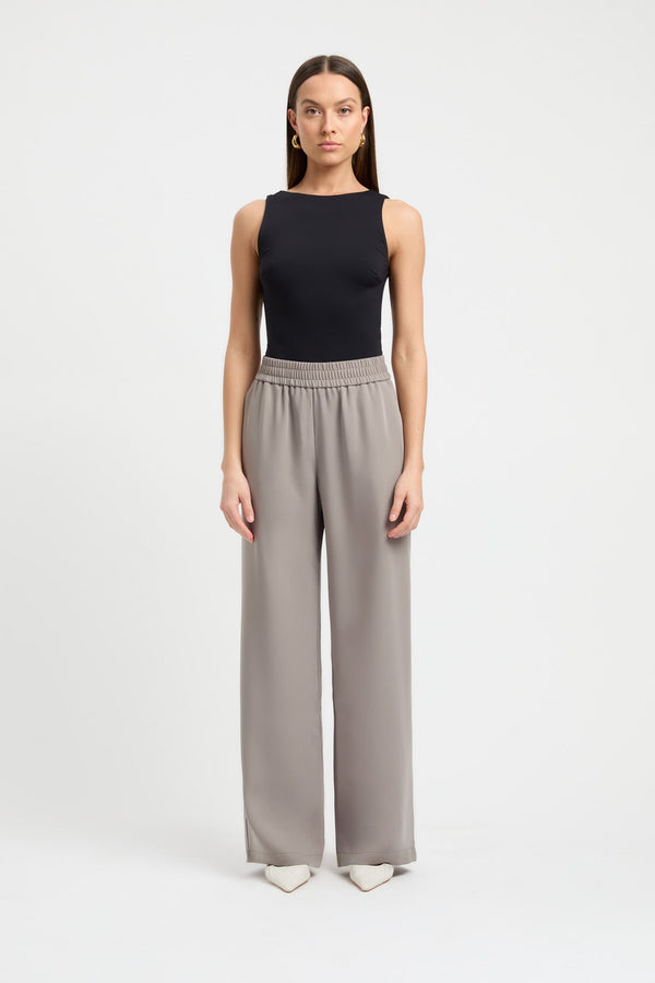kookai Maria Wide Leg Pant Brindle