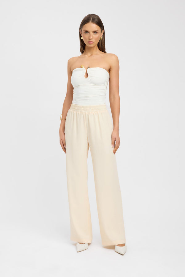 Kookai Maria Wide Leg Pant Butter Cream