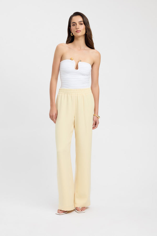 Kookai Maria Wide Leg Pant Butter Popcorn