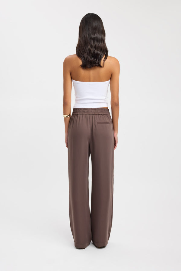 Kookai Maria Wide Leg Pant Walnut