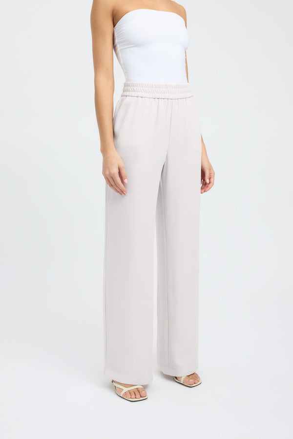 Kookai Maria Wide Leg Pant White Sand