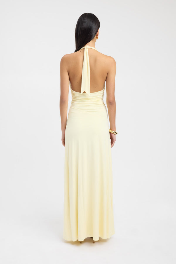 Kookai Maya Maxi Dress Lemon Icing