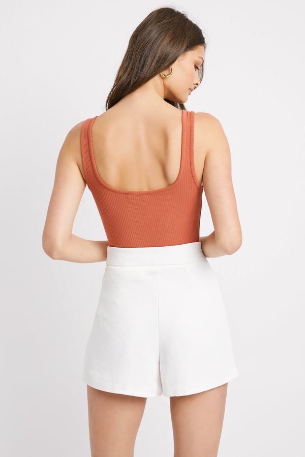 Kookai Meghan Bodysuit Burnt Ochre