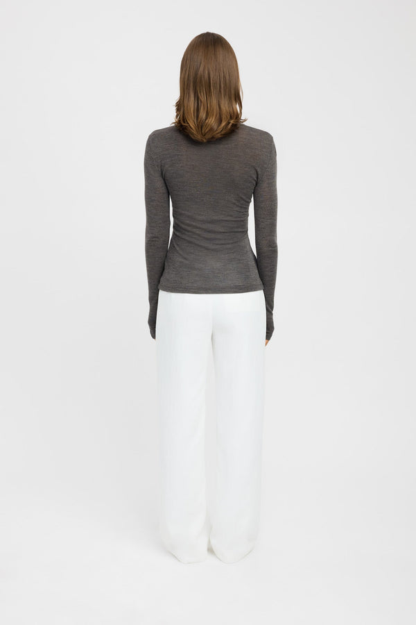 Kookai Meribel Wool Cardigan Charcoal Marle