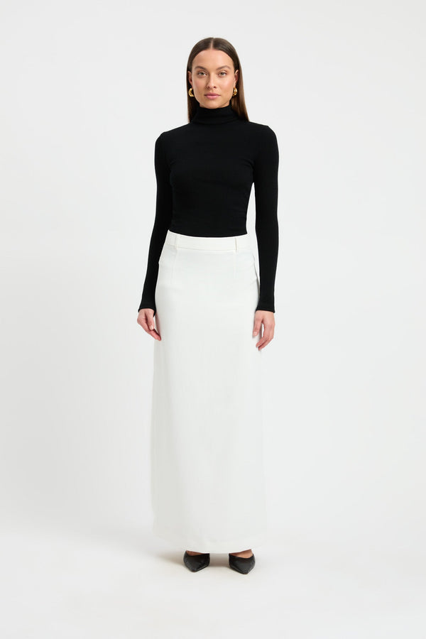 kookai Merino Wool Turtleneck Top Black