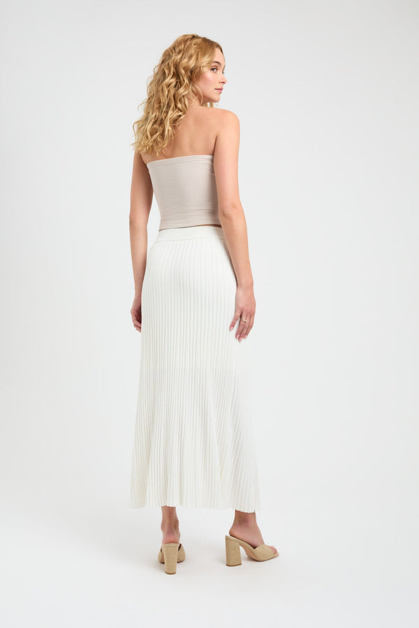 Kookai Mika Flared Midi Skirt Coconut Milk