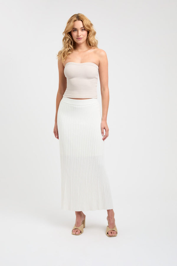 kookai Mika Flared Midi Skirt Coconut Milk