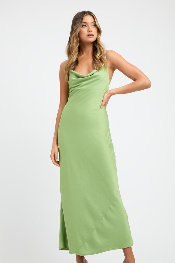 Kookai Milan Cowl Dress Daiquiri Green
