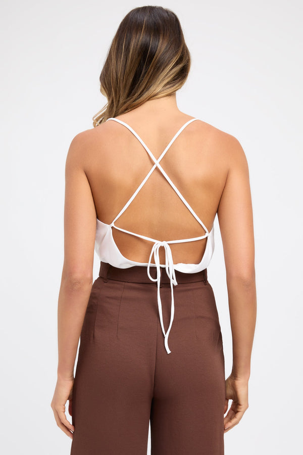 Kookai Milan Cross Back Cami White