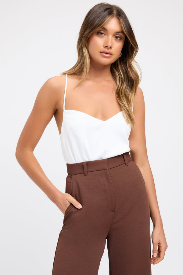 kookai Milan Cross Back Cami White