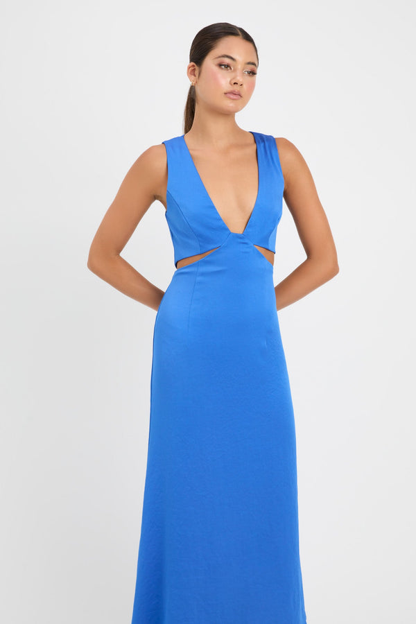 Kookai Milan Cut Out Dress Sapphire