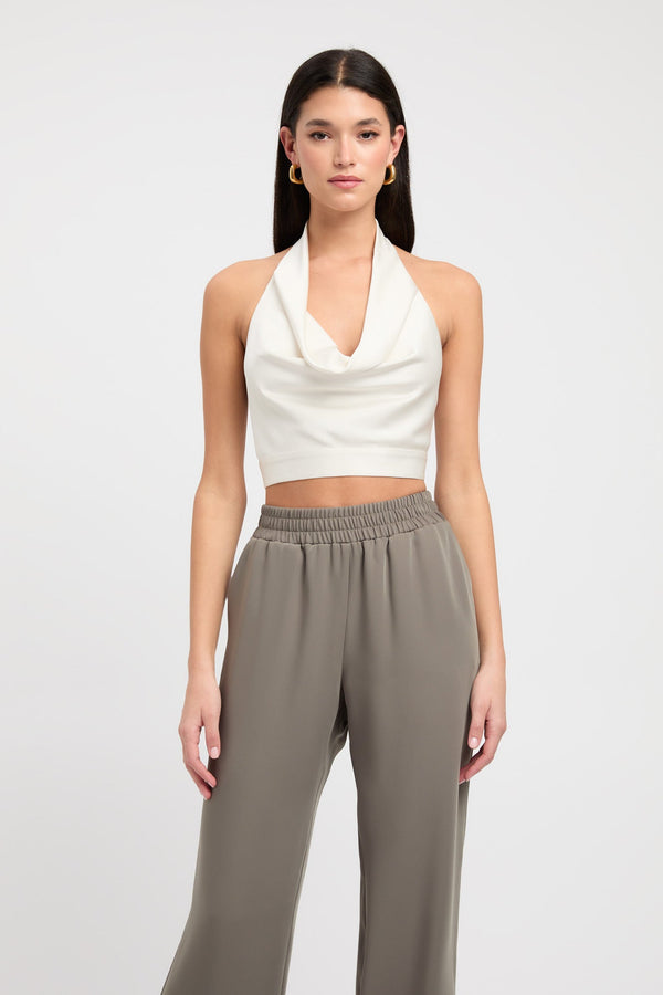 Kookai Milan Drape Top Ivory