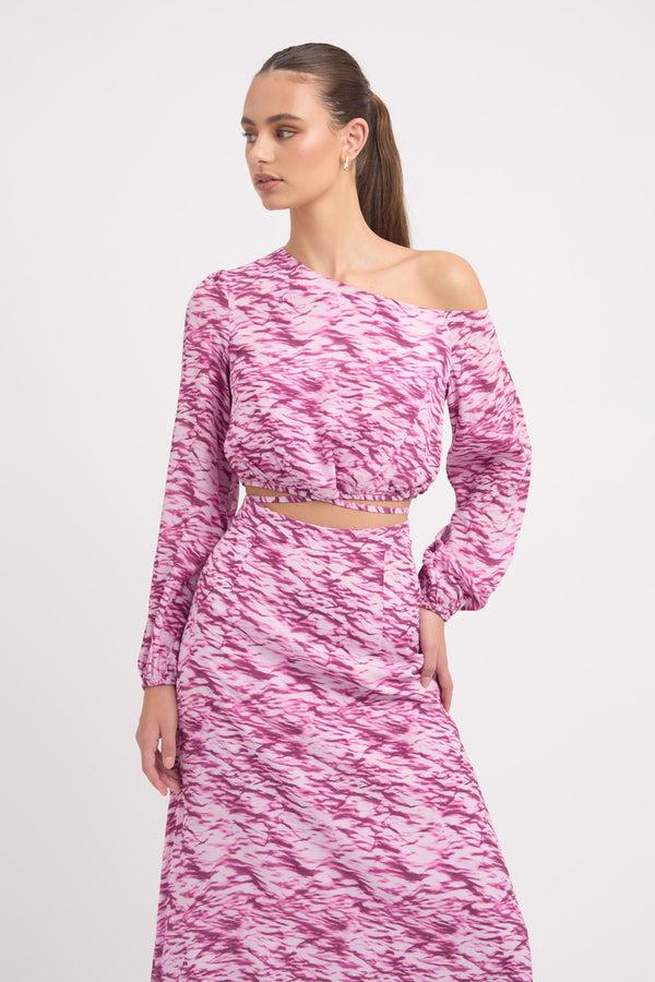 kookai Milana Long Sleeve Top Plum