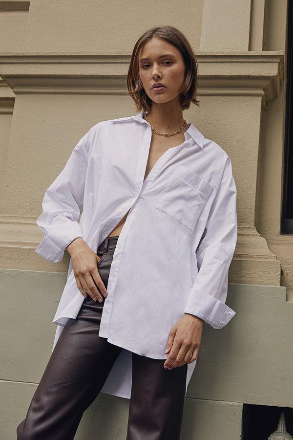 Kookai Monaco Button Shirt White