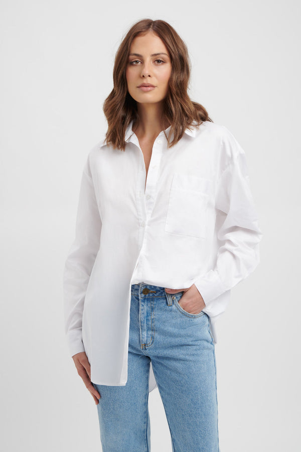 kookai Monaco Button Shirt White