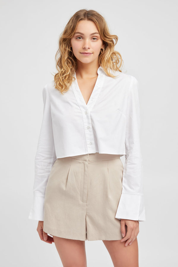 Kookai Monaco Cropped Shirt White