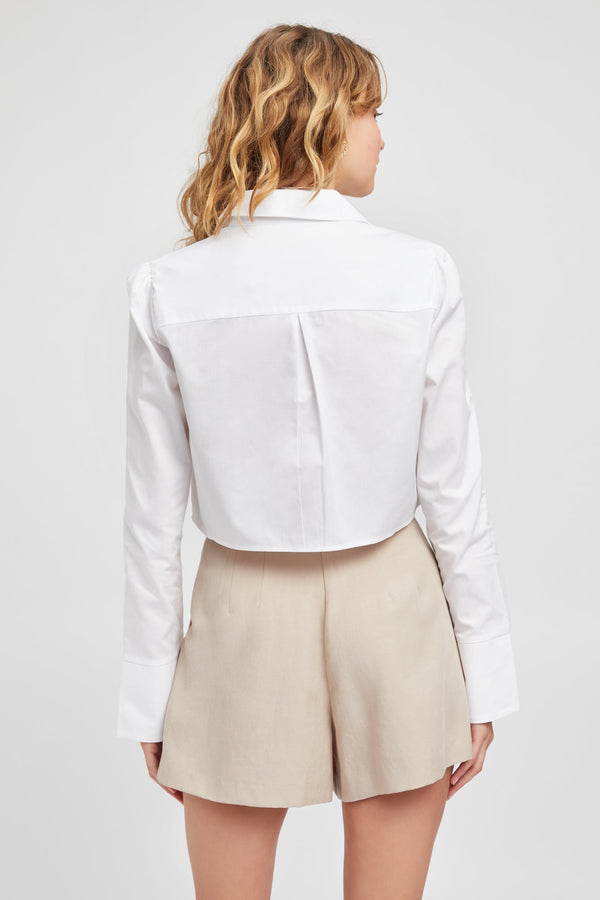 Kookai Monaco Cropped Shirt White