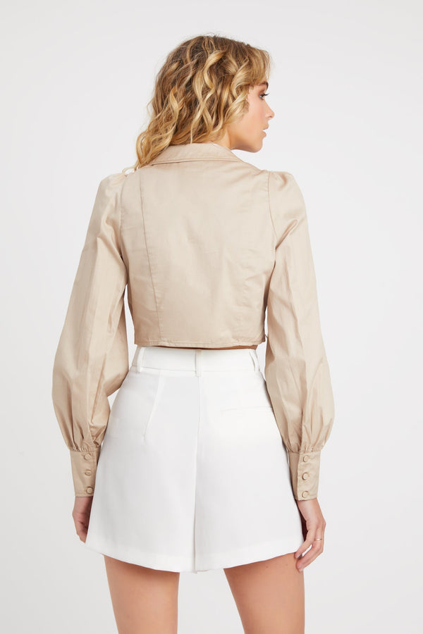 Kookai Monaco Knot Shirt Oat