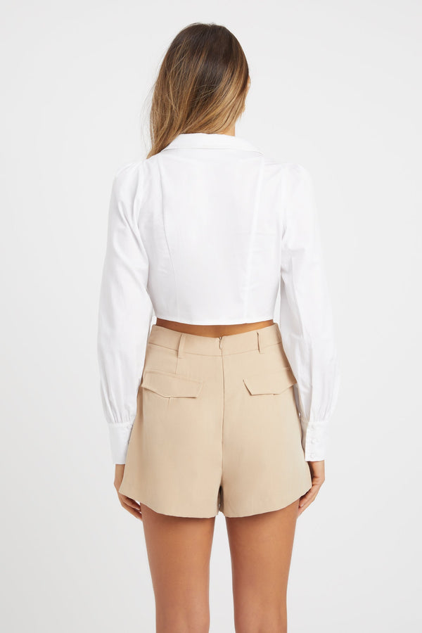 Kookai Monaco Knot Shirt White