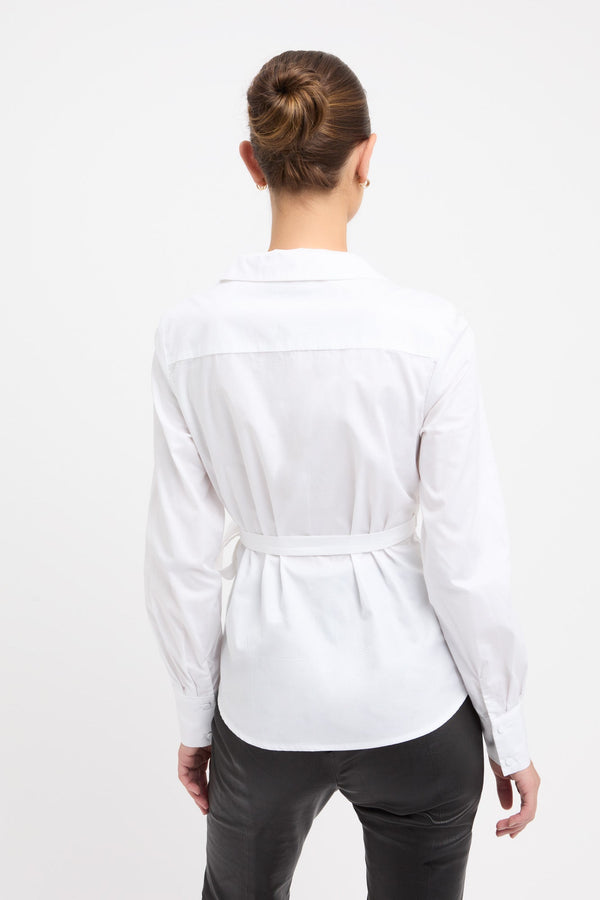 Kookai Monaco Side Wrap Shirt White