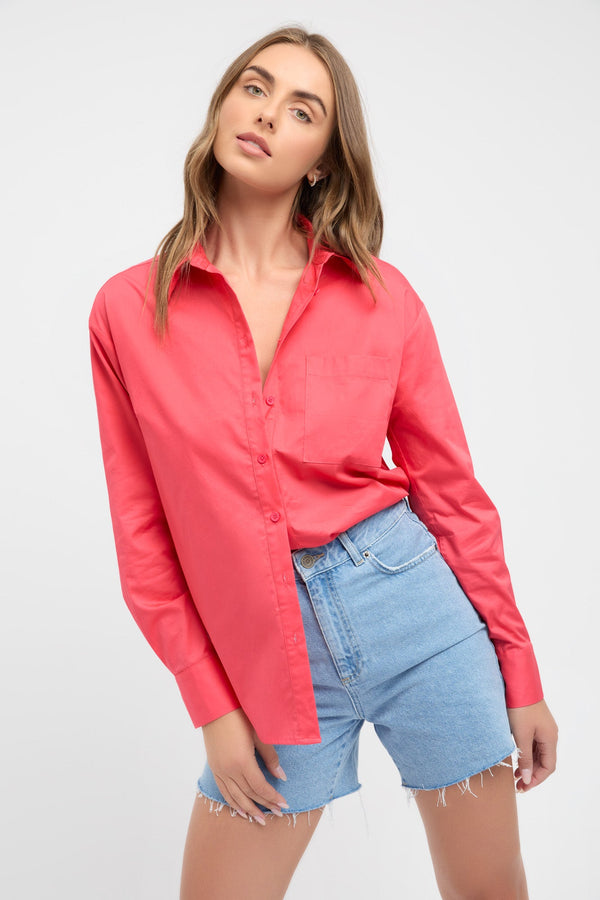 kookai Monaco Sunday Shirt Candy Red