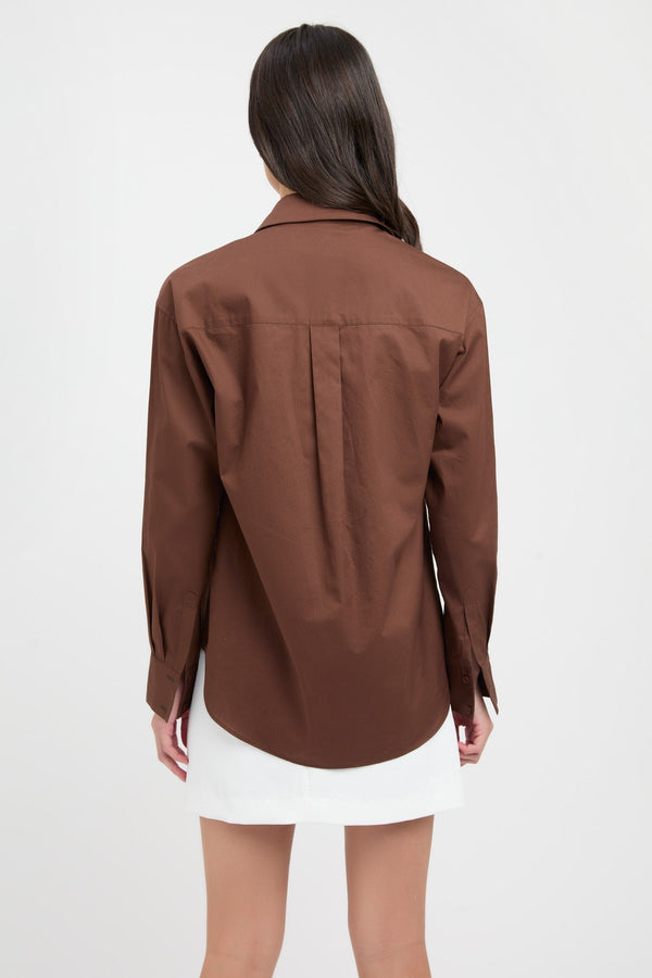 Kookai Monaco Sunday Shirt Hot Chocolate