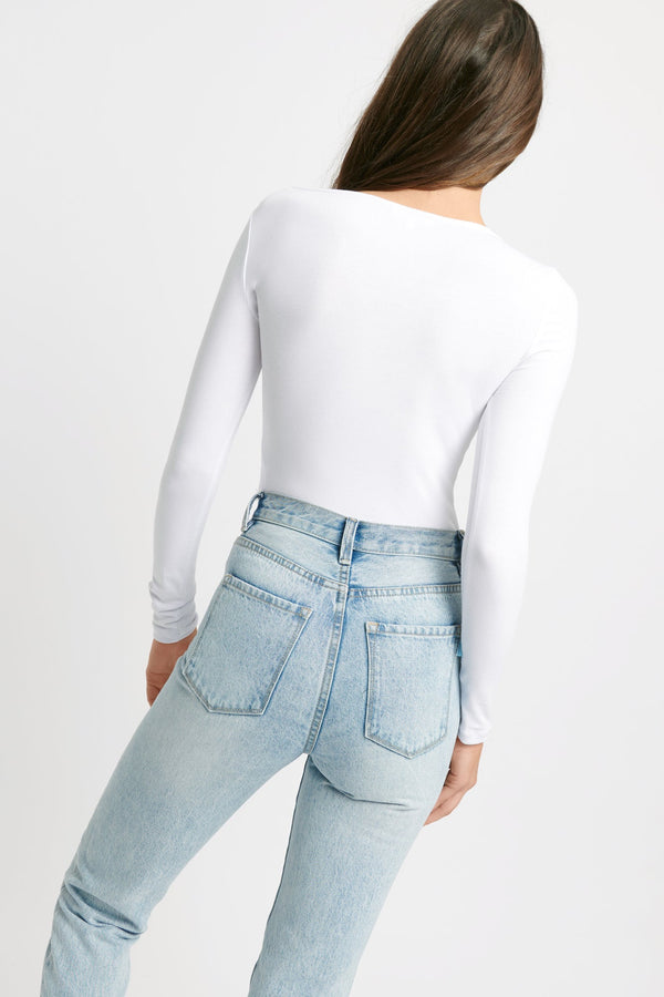 Kookai Monica Long Sleeve Top White