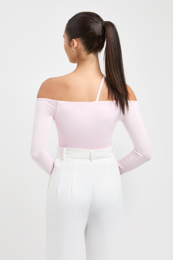 Kookai Monique Off Shoulder Top Cool Pink