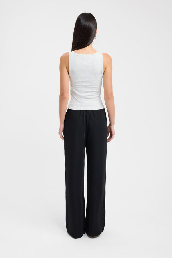 Kookai Monogram Scoop Tank Light Grey Marle