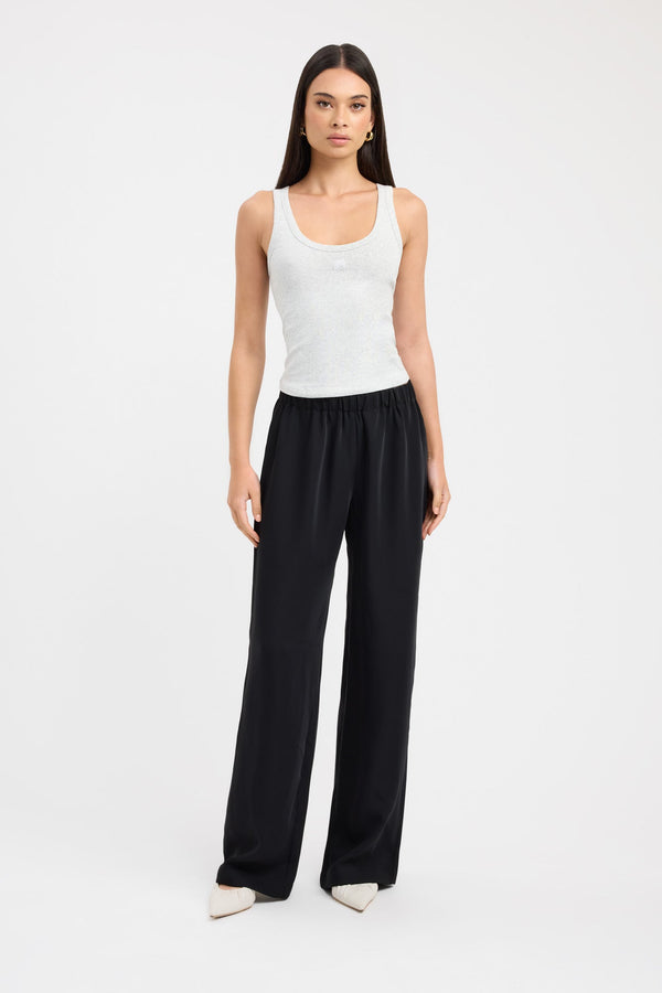 kookai Monogram Scoop Tank Light Grey Marle