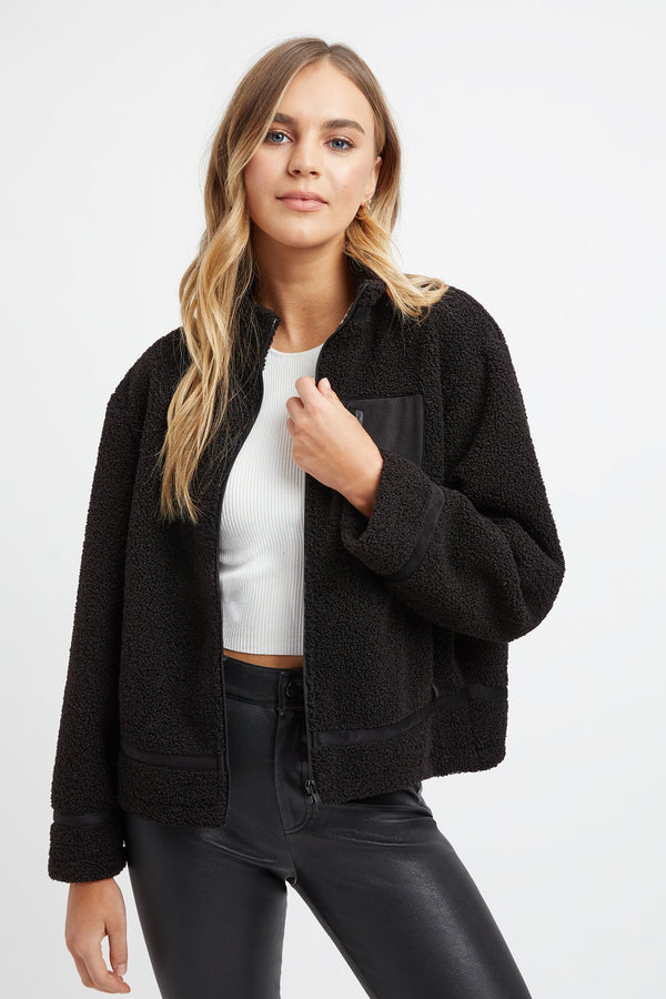 Kookai Montana Fleece Jacket Black