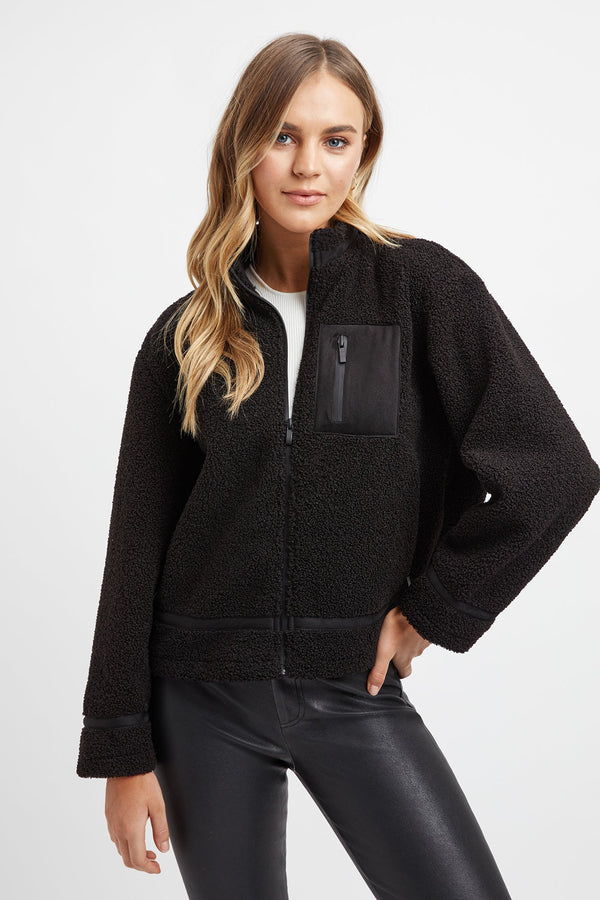 kookai Montana Fleece Jacket Black
