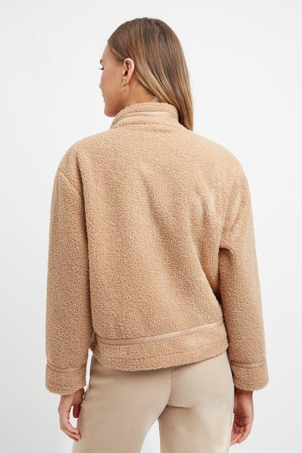 Kookai Montana Fleece Jacket Tan