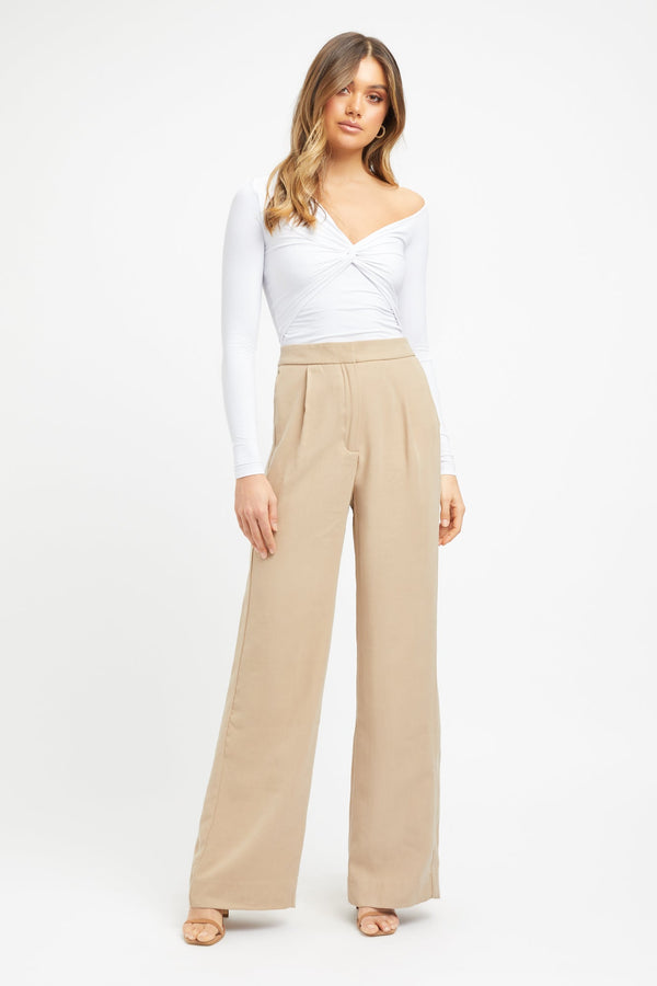kookai Montmartre Full Leg Pants Sand