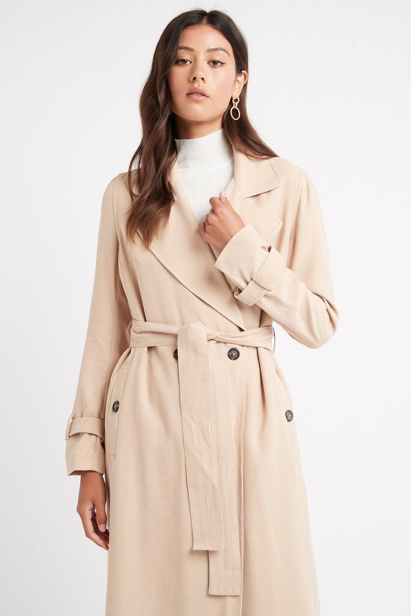 Kookai Montmartre Tied Trench Sand
