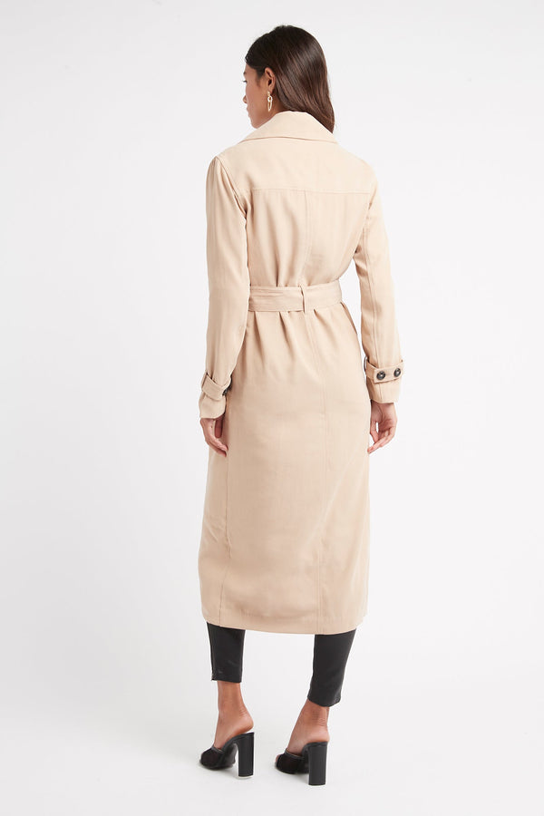 Kookai Montmartre Tied Trench Sand