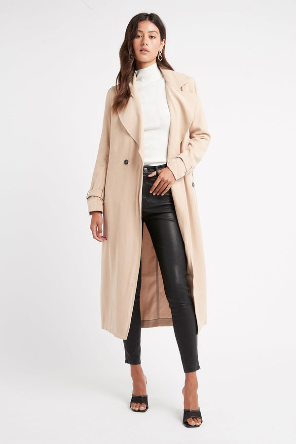 kookai Montmartre Tied Trench Sand