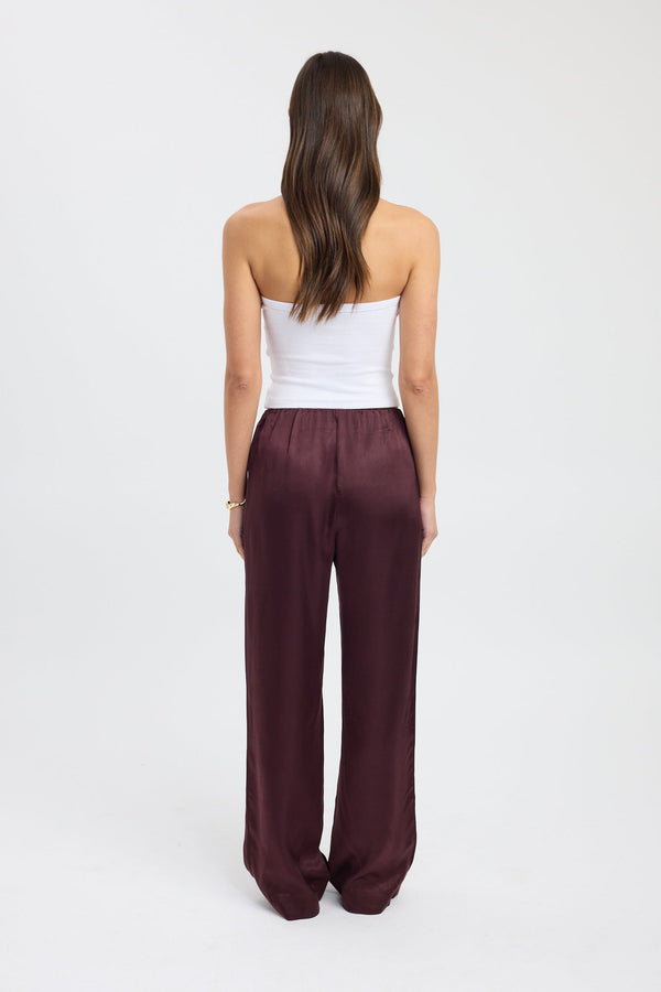 Kookai Monty Gathered Pant Mahogany
