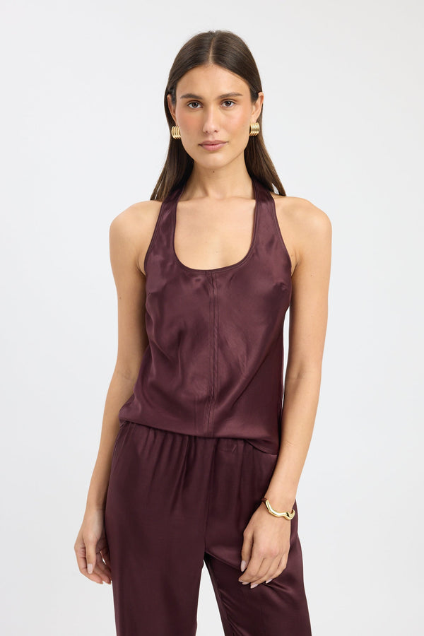 Kookai Monty Racer Top Mahogany