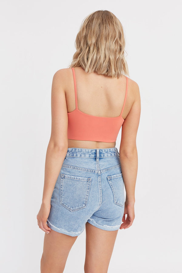 Kookai Mya Crop Top Dusty Orange
