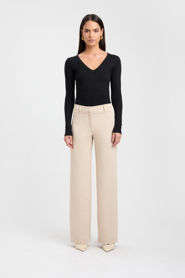 kookai Nancy Long Sleeve Top Black